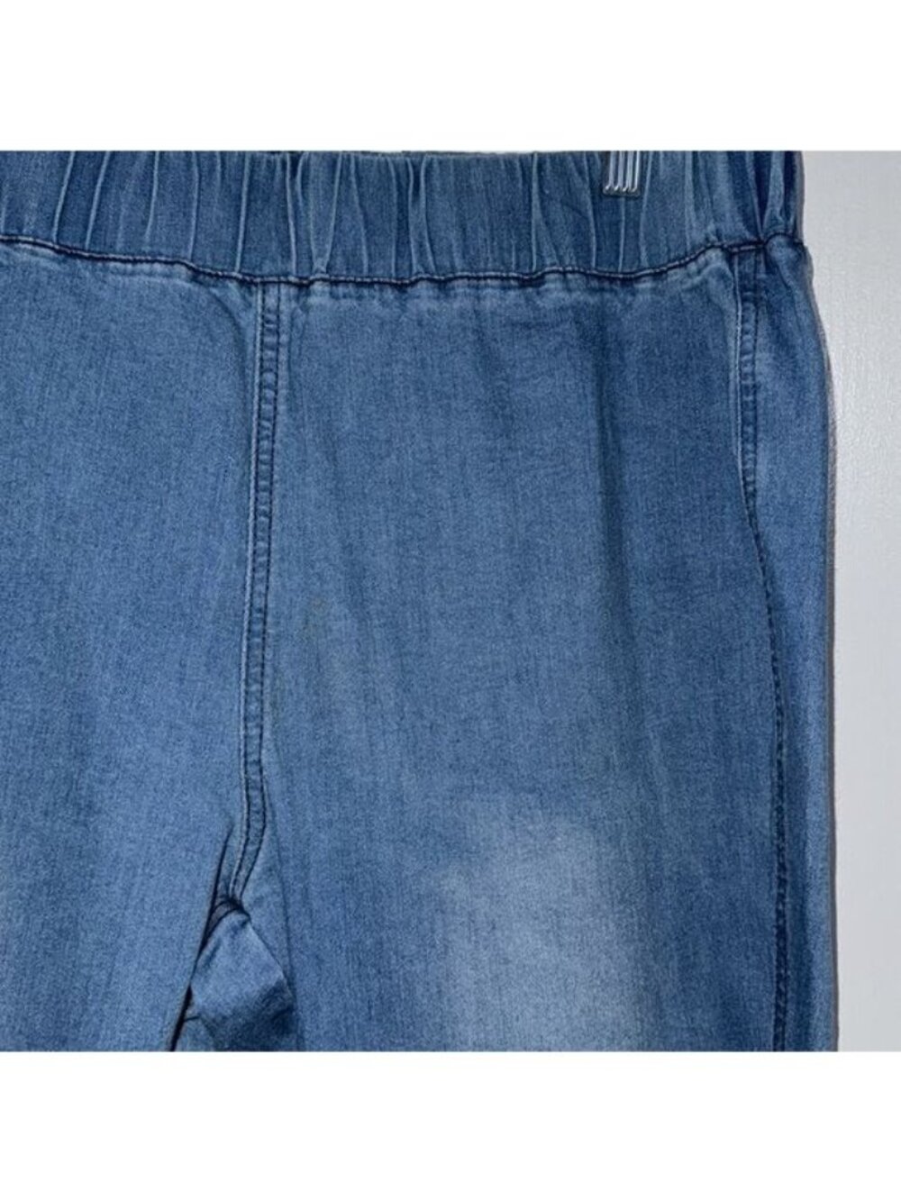 Womens XL Denim Bell-Bottom Jeans With Frayed Hem - Picture 3 of 13